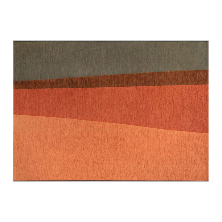 Orange-accent Capri rug showing modern gradient design.