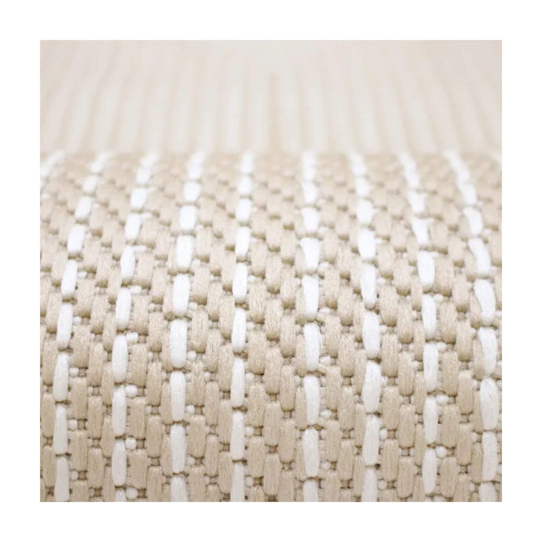 Close-up of Castelsardo outdoor rug texture showing woven olefin pattern