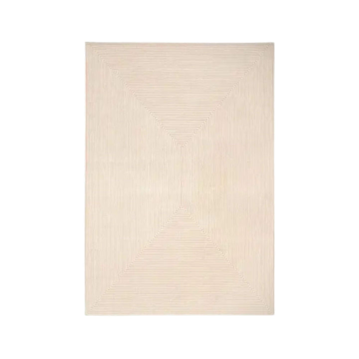 Medium size Castelsardo rug beige and white displayed flat