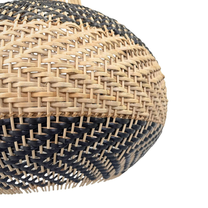 Close-up of black zigzag texture on Cerion ceiling shade