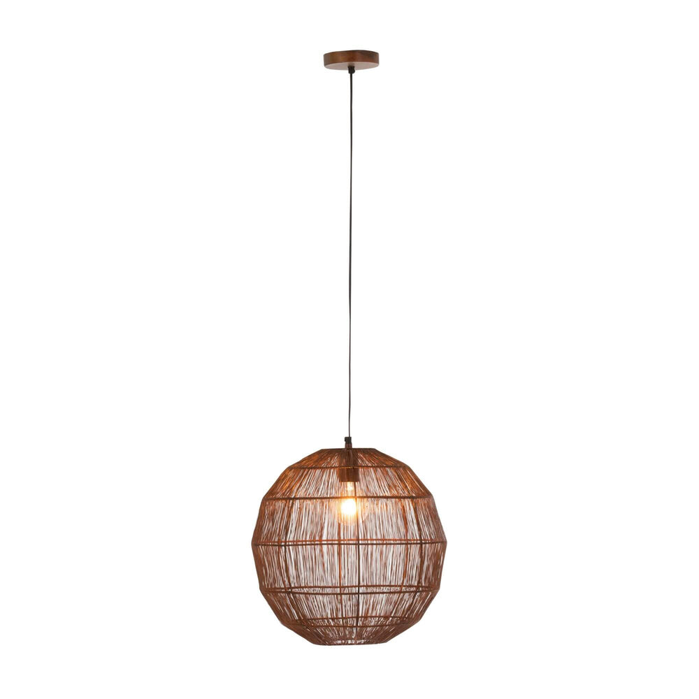 Small size spherical metal cage pendant lamp