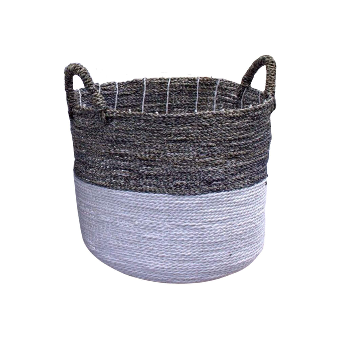 Medium Charcoal Basket with handles, front view
