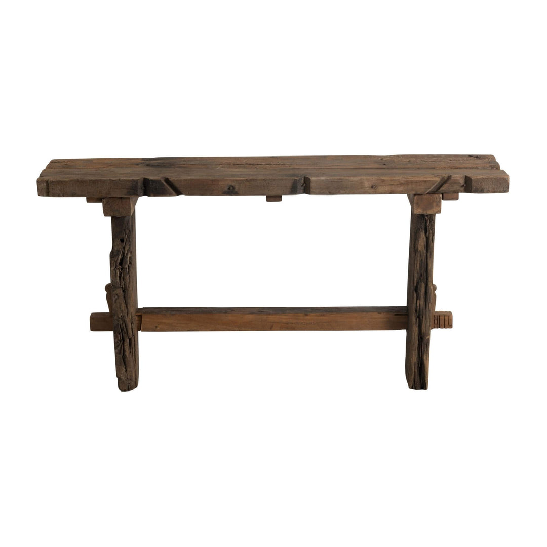 Chiang console table made of reclaimed wood with rustic finish
