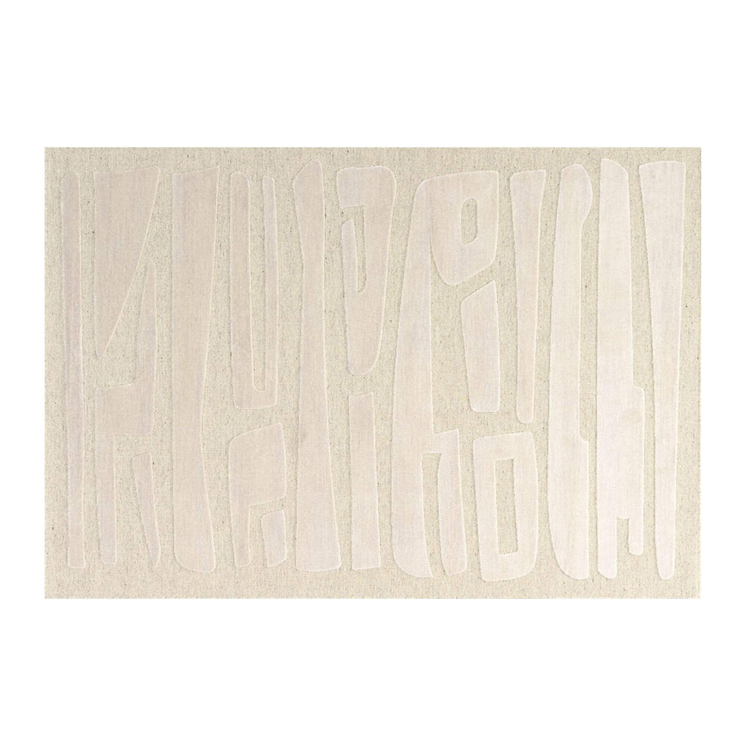 Front view of the Chiara Horizon rug with soft textured linear pattern.