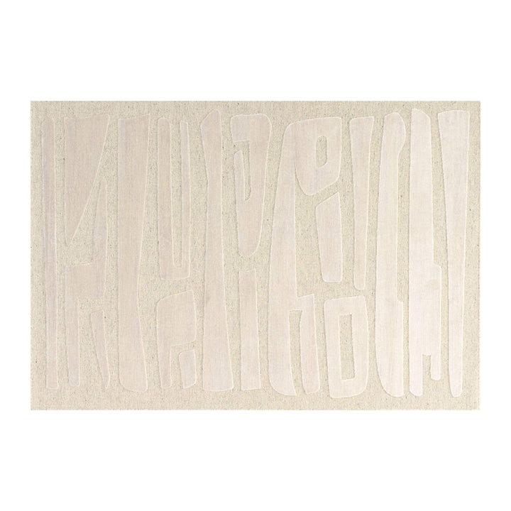 Front view of the Chiara Horizon rug with soft textured linear pattern.