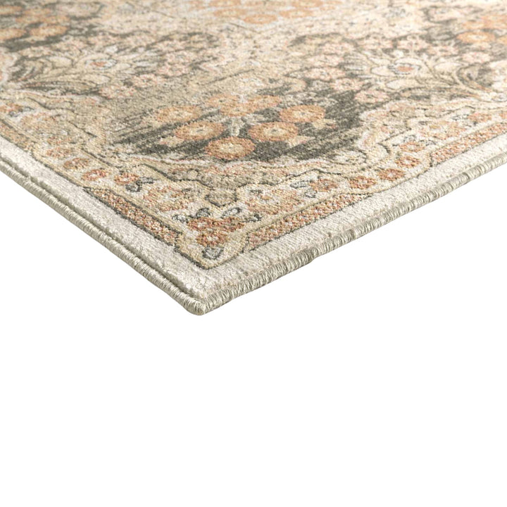 Close-up of the rug’s viscose texture showing its soft sheen.