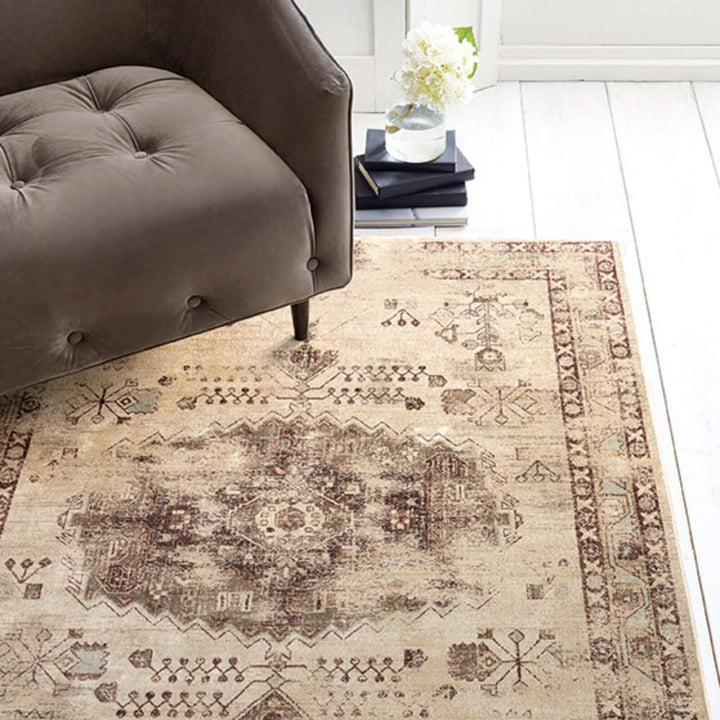 Side angle showing the pattern and texture variation across the rug.