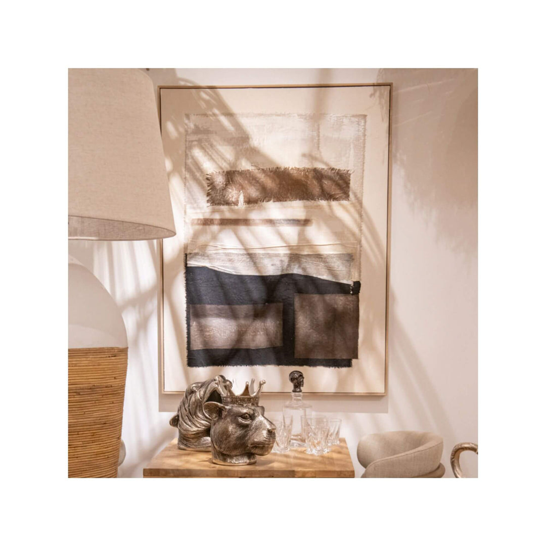 Clay & Chalk Painting showing layered fabric texture and earthy color palette in a home decor.