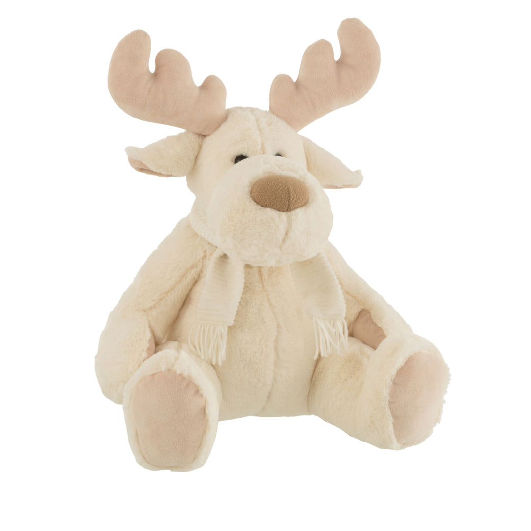 Large Comet Deer Figure showing fluffy textile texture and festive charm.