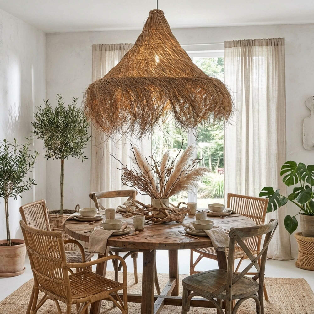 Styled living room featuring the Cone ceiling lamp