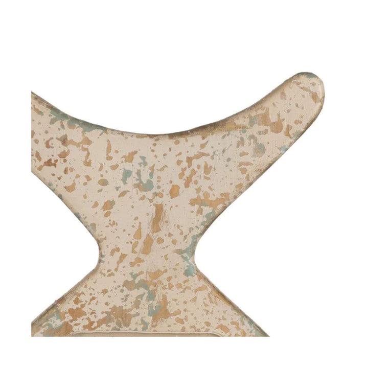 Close-up detail of reclaimed wood texture on Coral Fish Mirror B