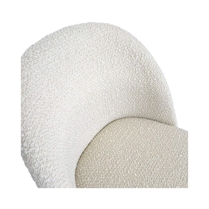 Close-up detail of Cord Gracia dining chair upholstery showing textured polyester fabric