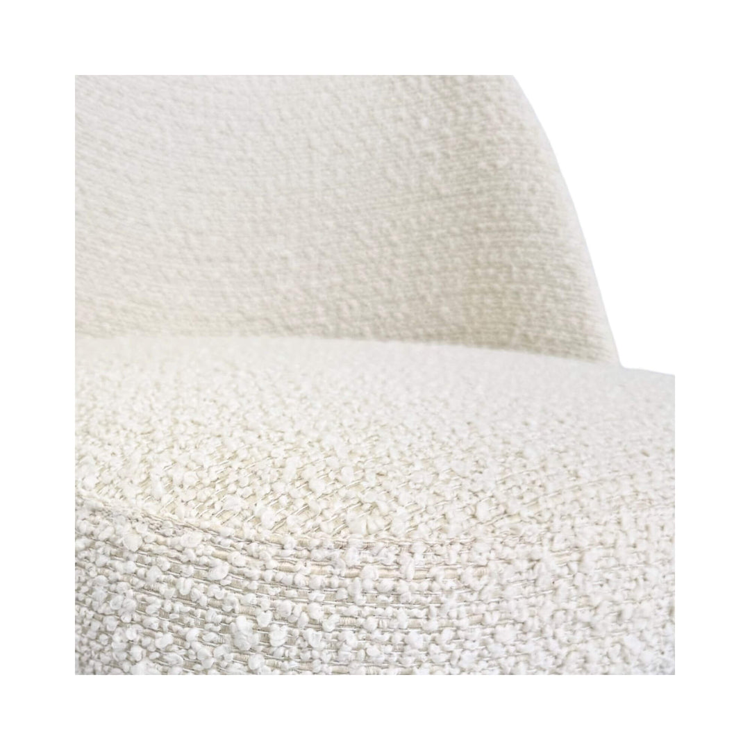 Close-up detail of Cord Gracia dining chair upholstery showing textured polyester fabric