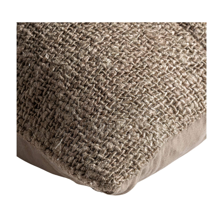 Detail of Corteza cushion corner highlighting thick woven texture