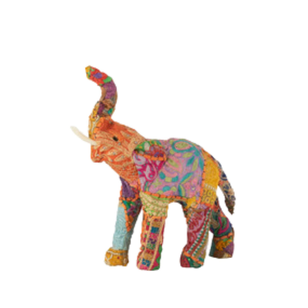 Small-size Cotton Patches Elephant displayed as a decorative accent.