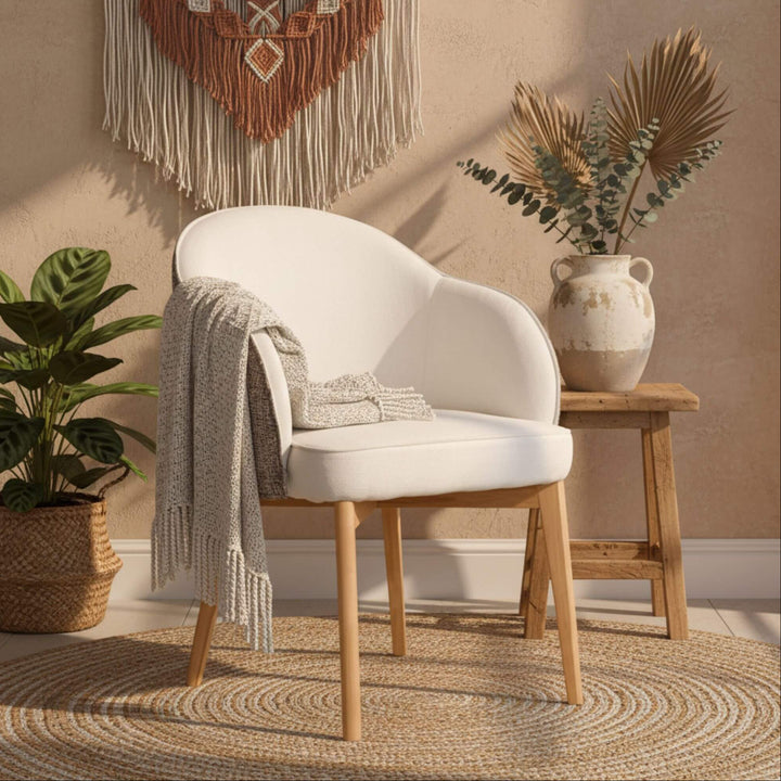 Cove dining chair in cozy living room