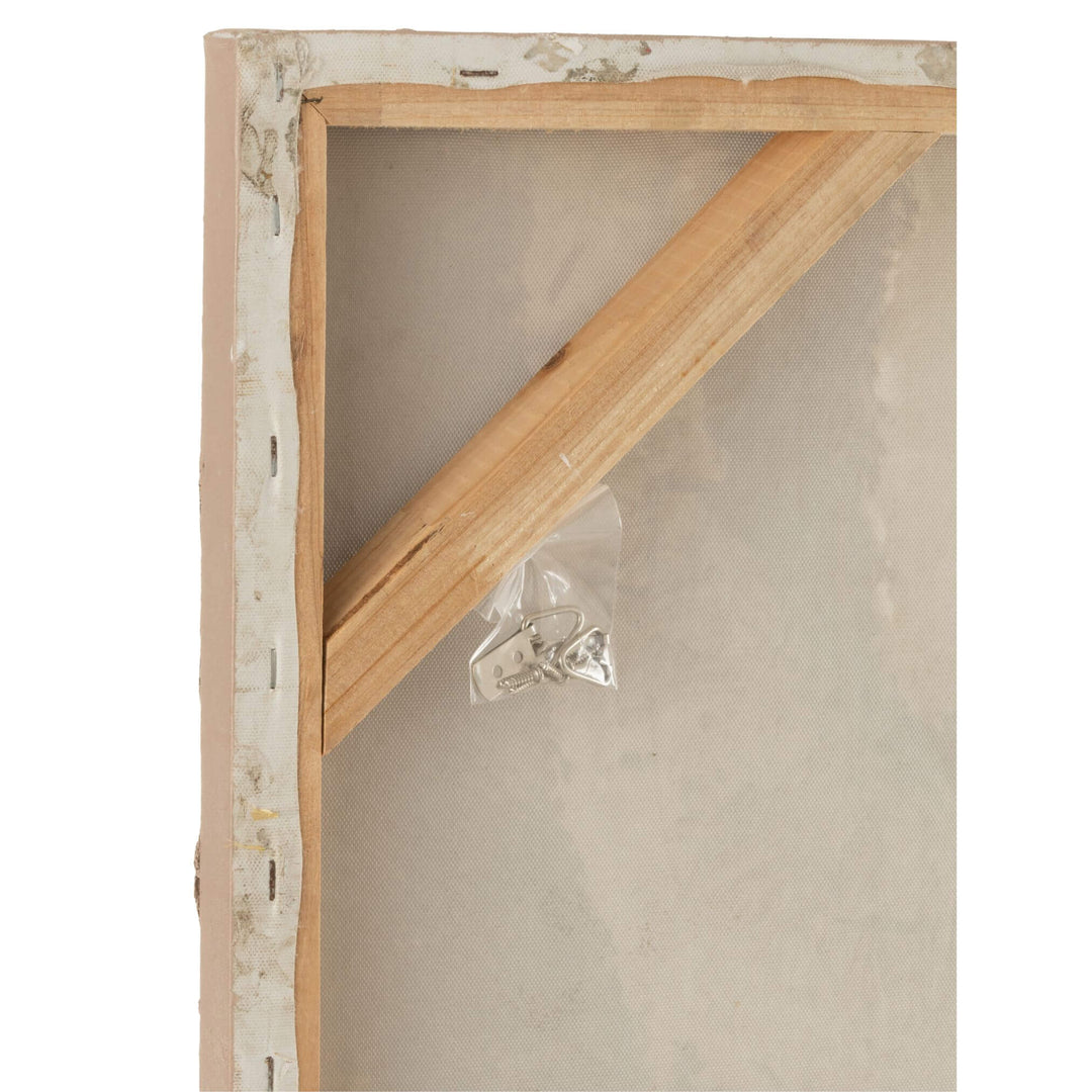 Wooden Creta Painting frame with mesh and hardware on a white background