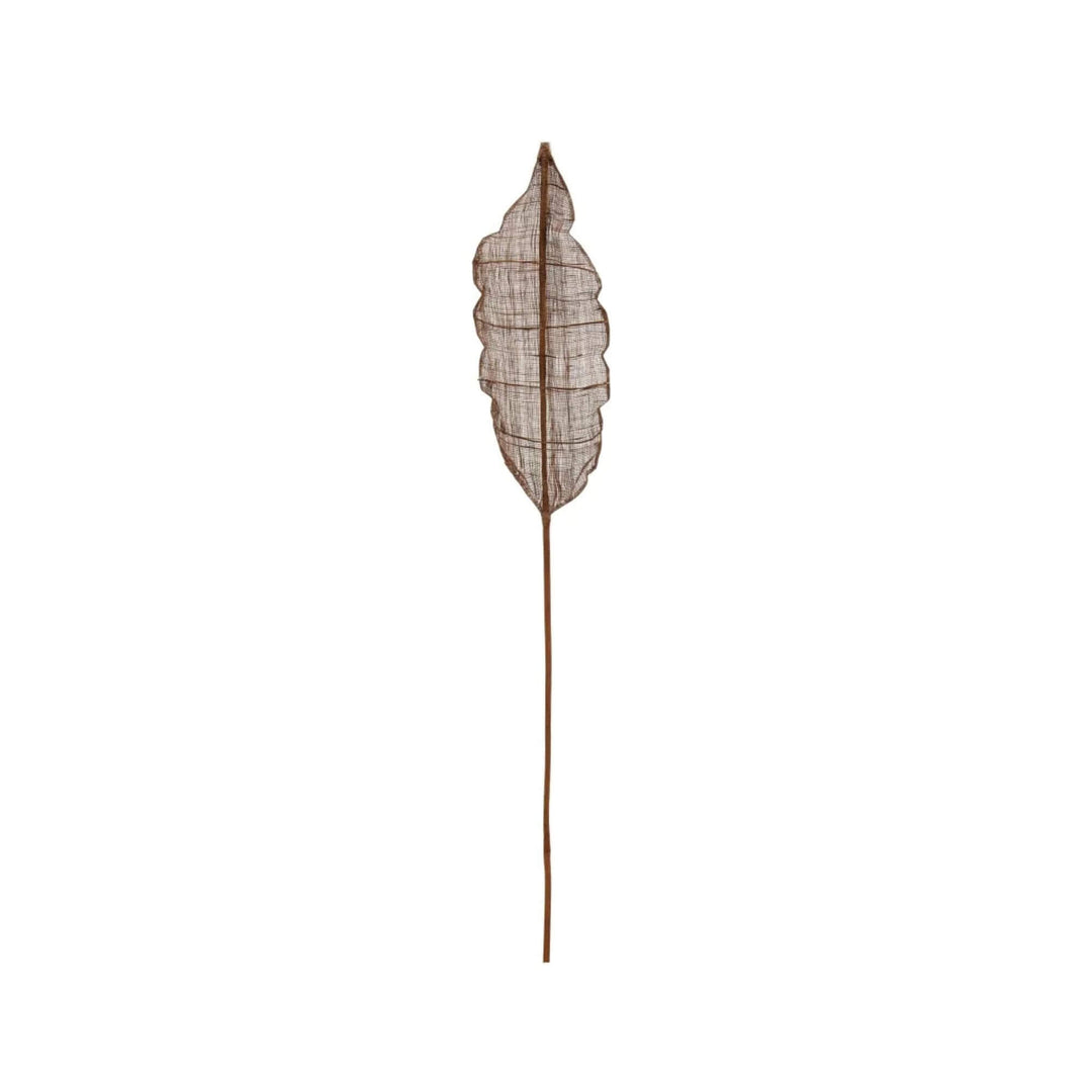 Full view of Deco Leaf Brown made from woven natural fibers