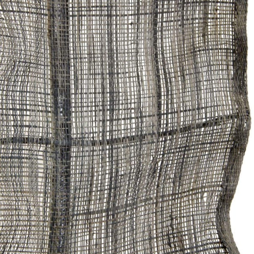 Close-up of woven green natural fiber texture