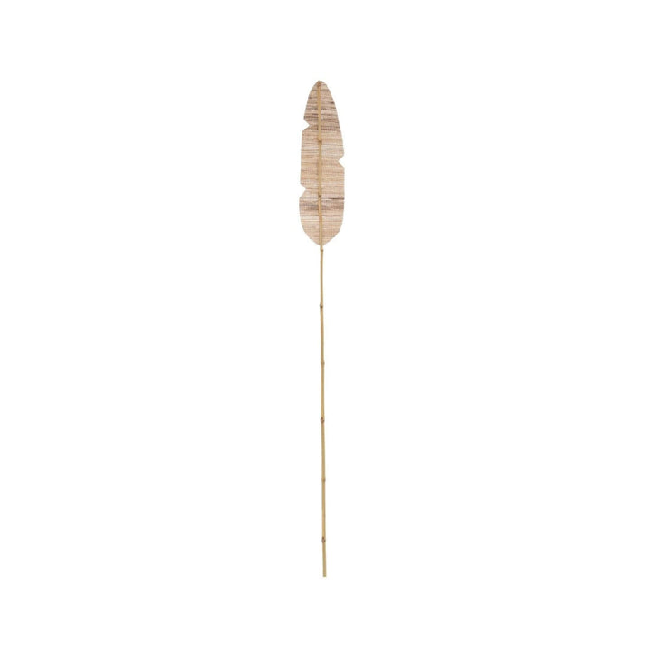 Full view of Deco Palm Leaf D with slim woven natural fiber design