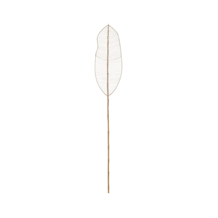 Full view of Deco Palm Leaf E with open bamboo structure