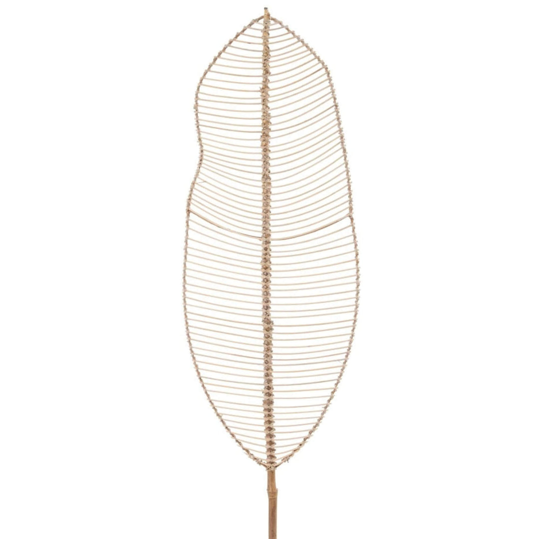Close-up detail of bamboo ribs and natural fiber binding