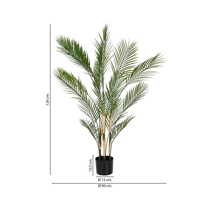 Measurement reference image displaying overall height and pot proportions.