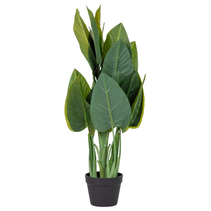 Deco Synthetic Plant Succulent in black pot, compact green foliage display