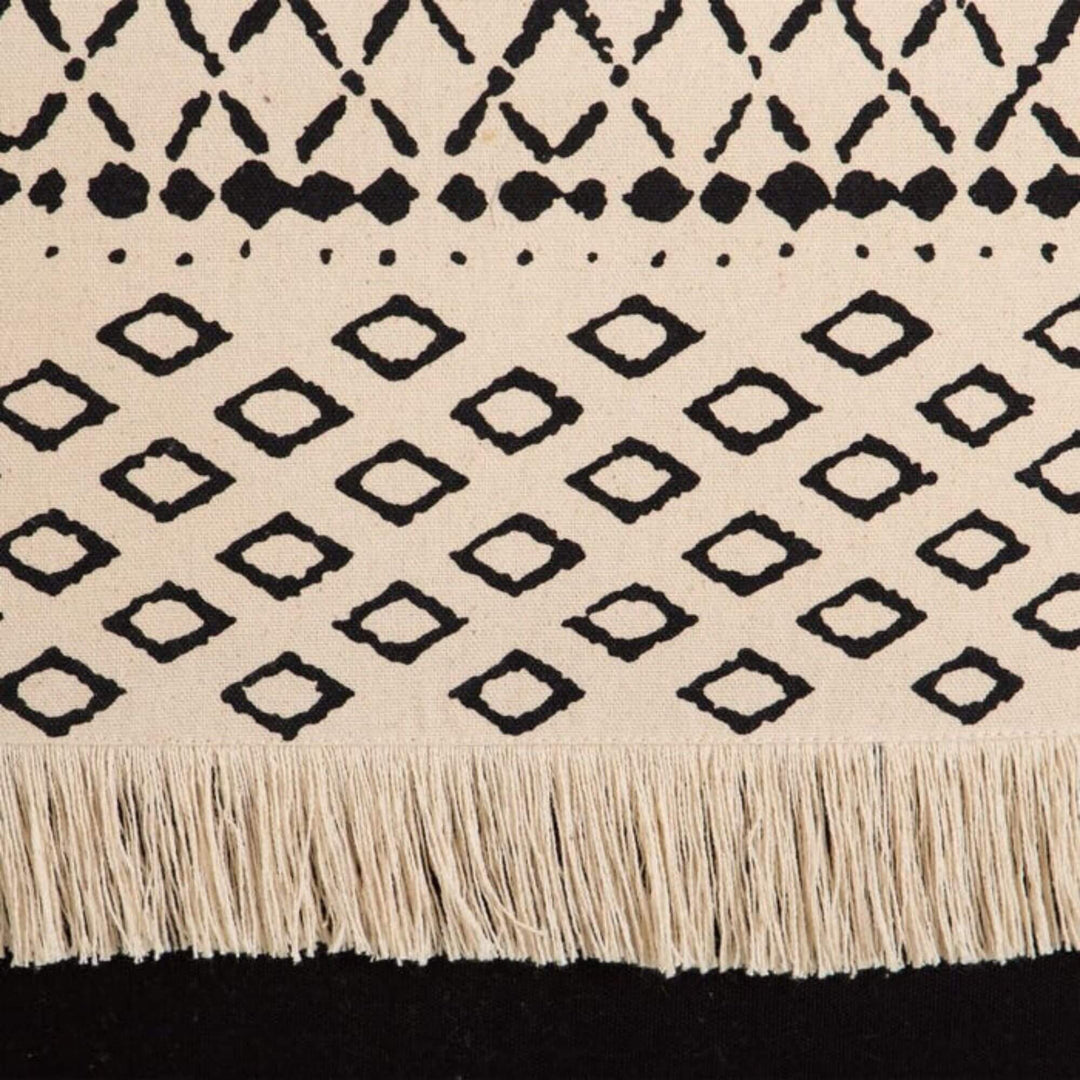 Detail of geometric pattern on the Denz Cushion Beige
