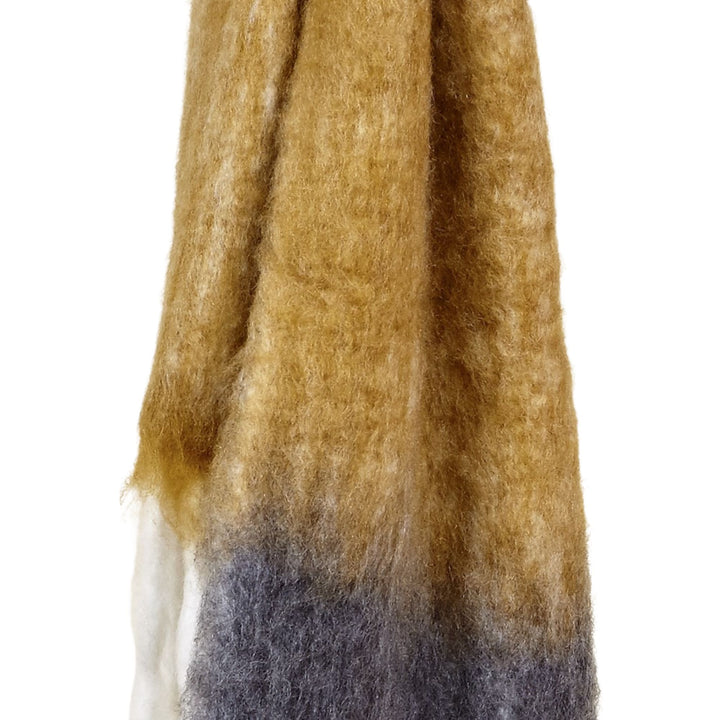 Dhara scarf highlighting wool blend material