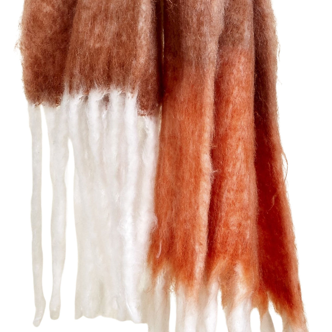 Multitone Dhara scarf with soft texture and fringed ends