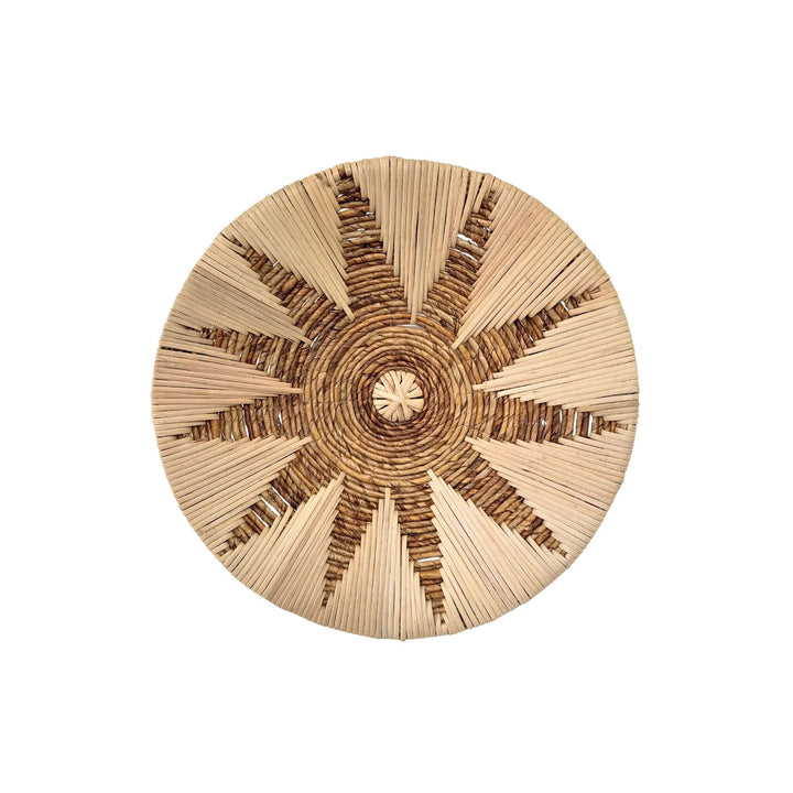 Medium Diani Wall Deco Plate handcrafted from banana and rattan