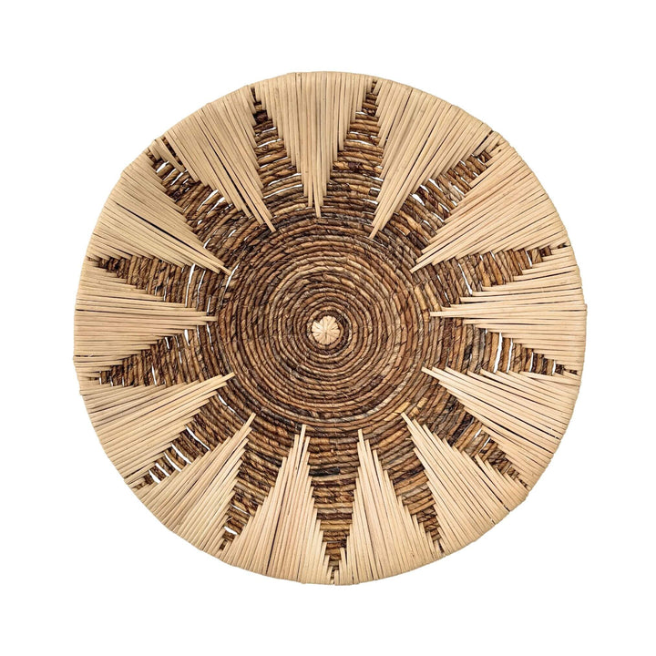 Large Diani Wall Deco Plate with natural woven texture