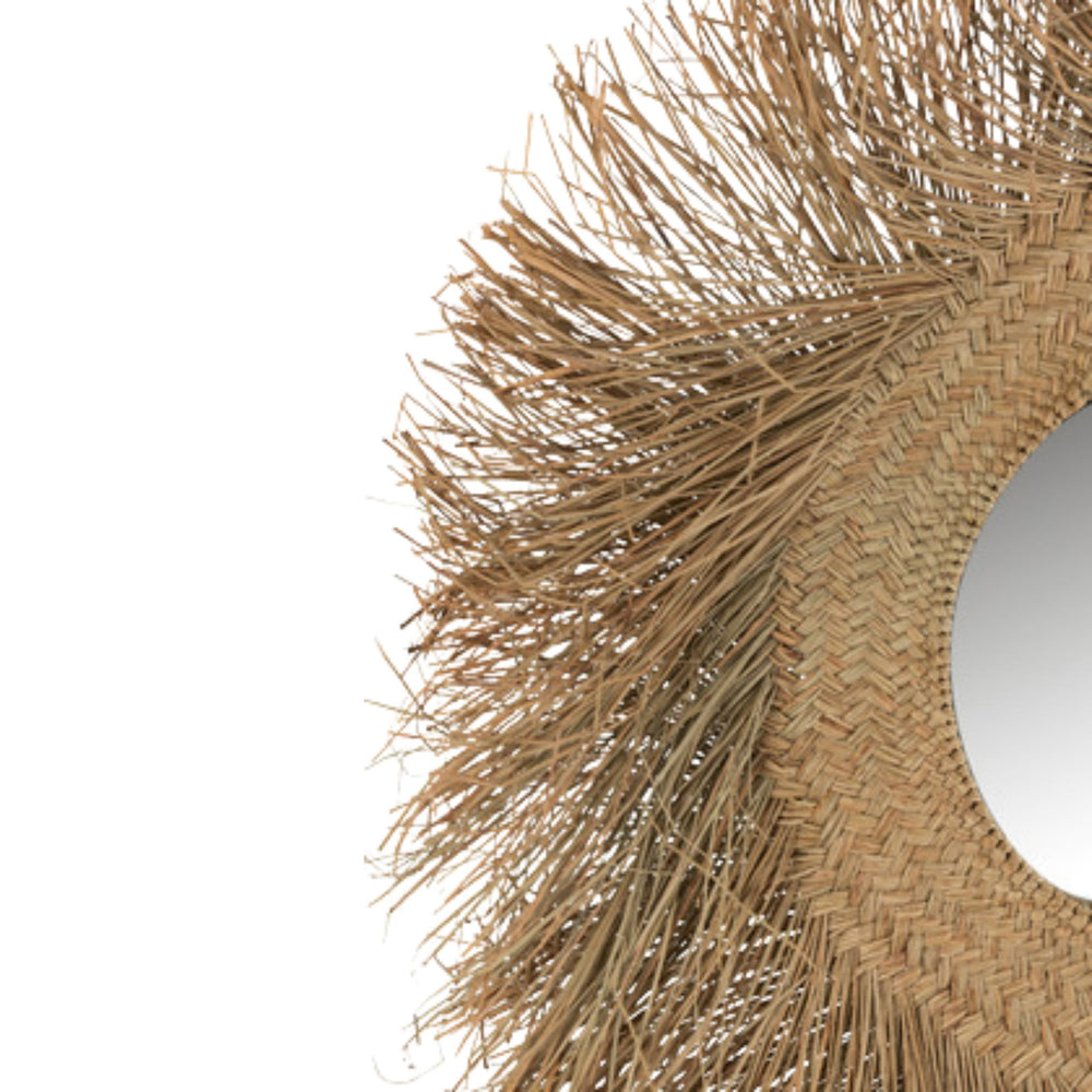 Close-up of seagrass detailing on Dian Mirror.