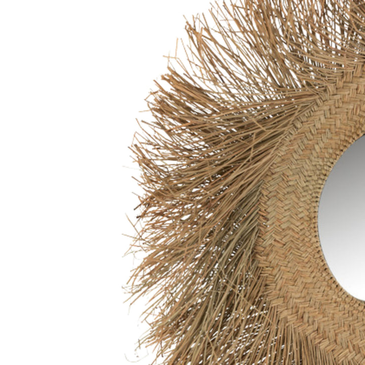 Close-up of seagrass detailing on Dian Mirror.