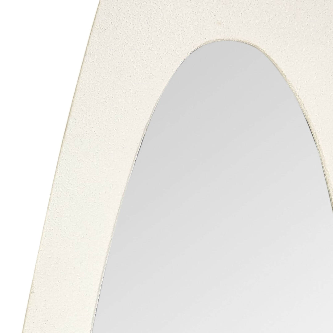 Close-up of textured beige metal finish