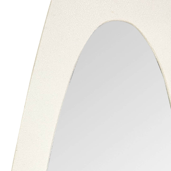 Close-up of textured beige metal finish