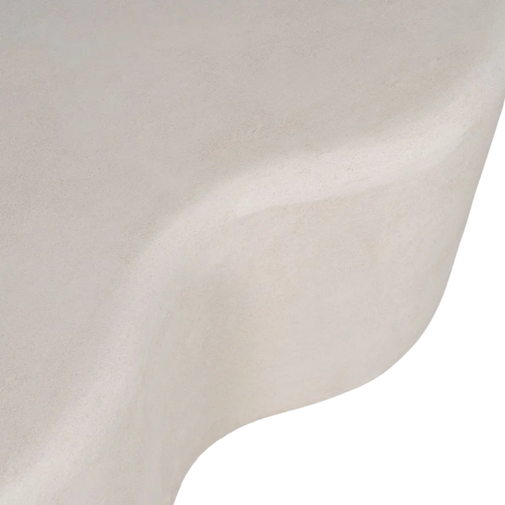Detail view of Dune Organic Coffee Table edge emphasizing its organic form and handcrafted finish.