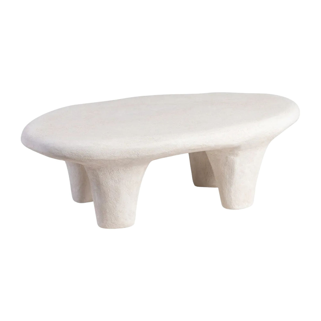 Front view of the Dune Coffee Table showcasing its sculptural organic shape.