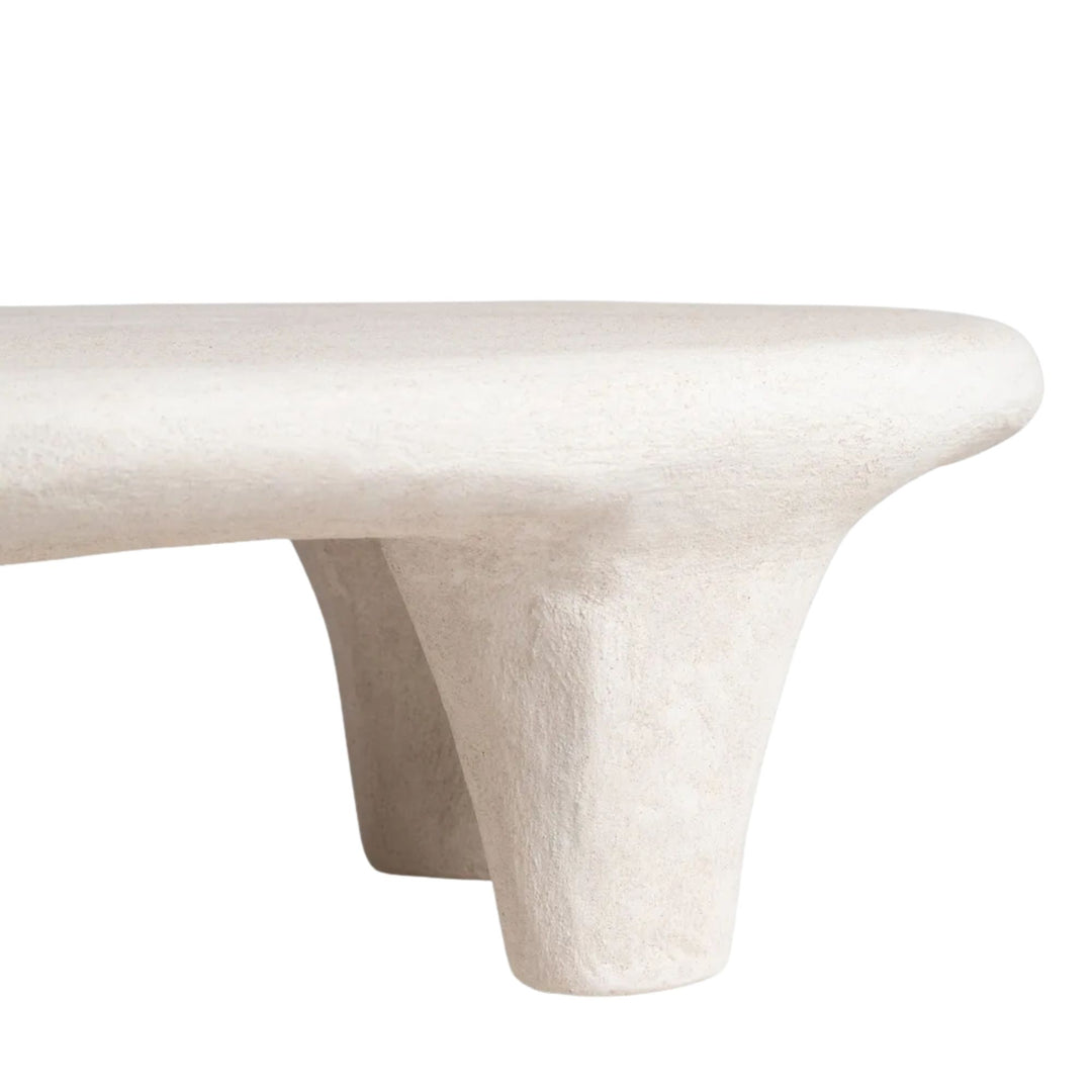 Side view highlighting the textured paint finish and curved legs.