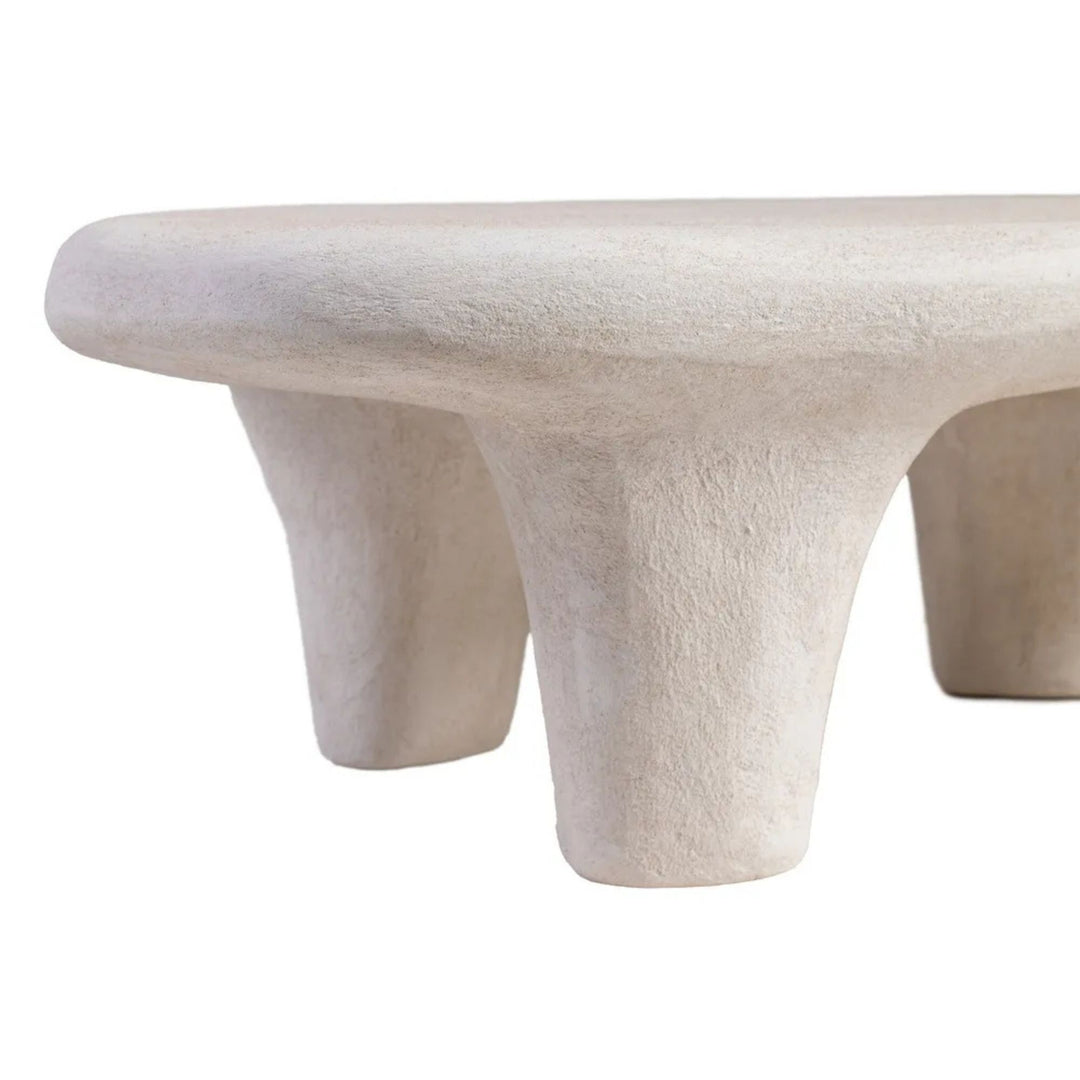 Side view highlighting the textured paint finish and curved legs.