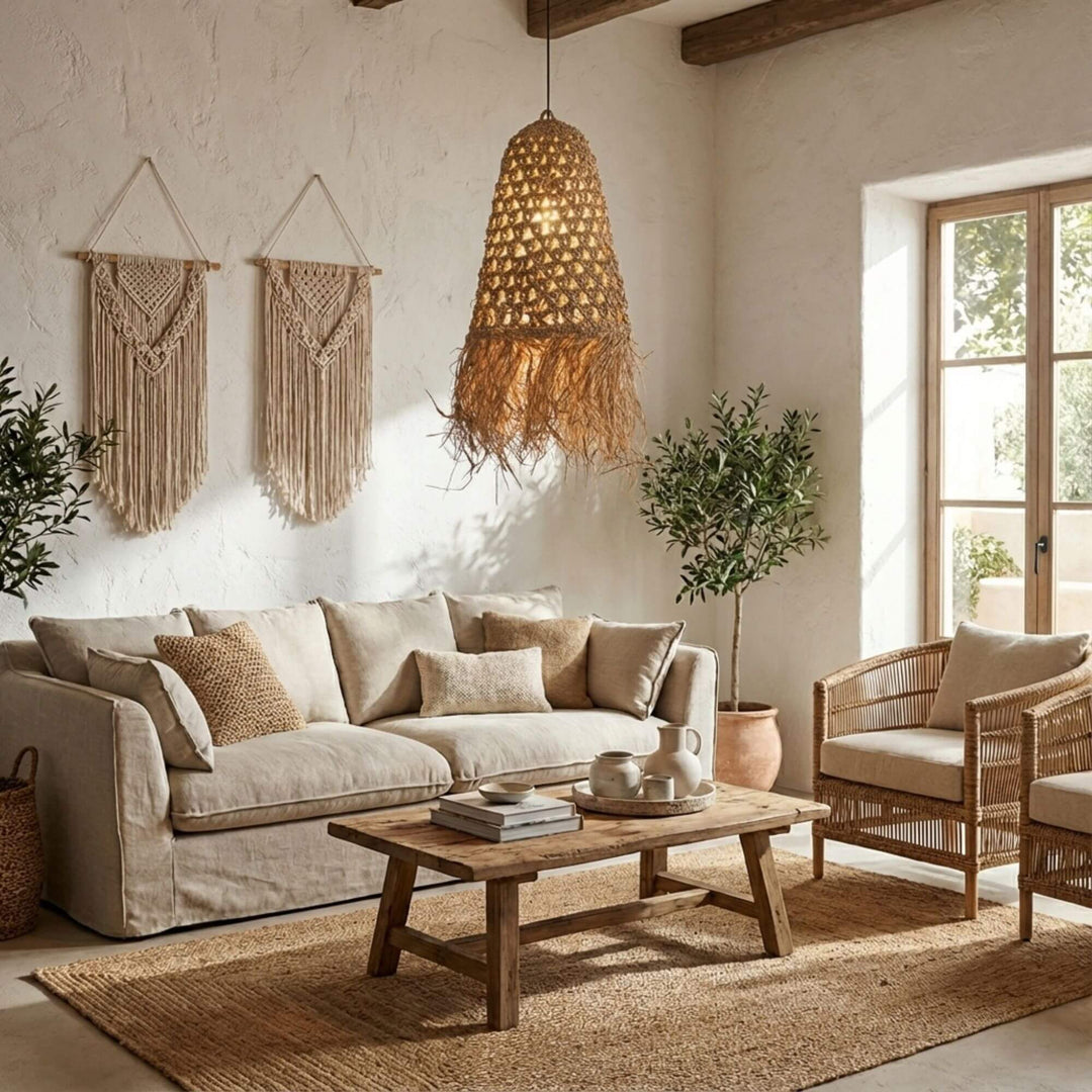 Cozy living room with Ege ceiling lamp 