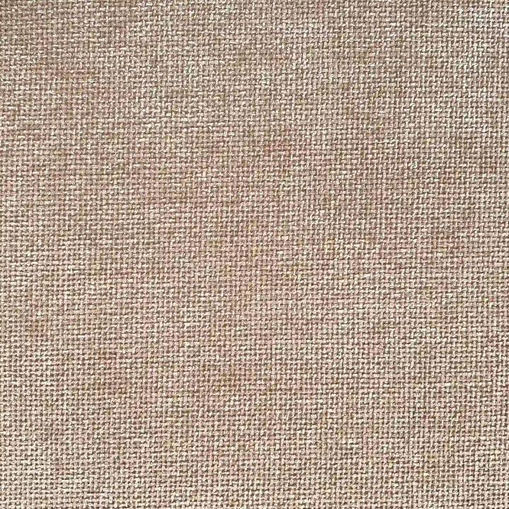 Close-up of the beige chenille upholstery showing its fine woven texture