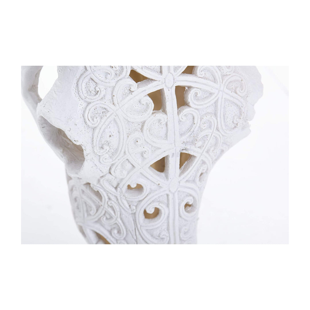 Close-up of carved detailing on the Ethnic Bull Figure showing fine handmade texture.

