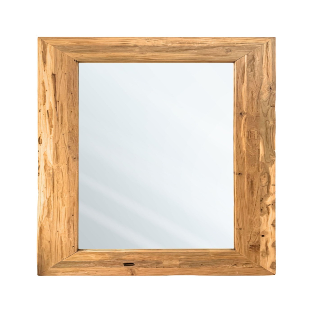 Erised Teak Wood Mirror with reclaimed teak frame.