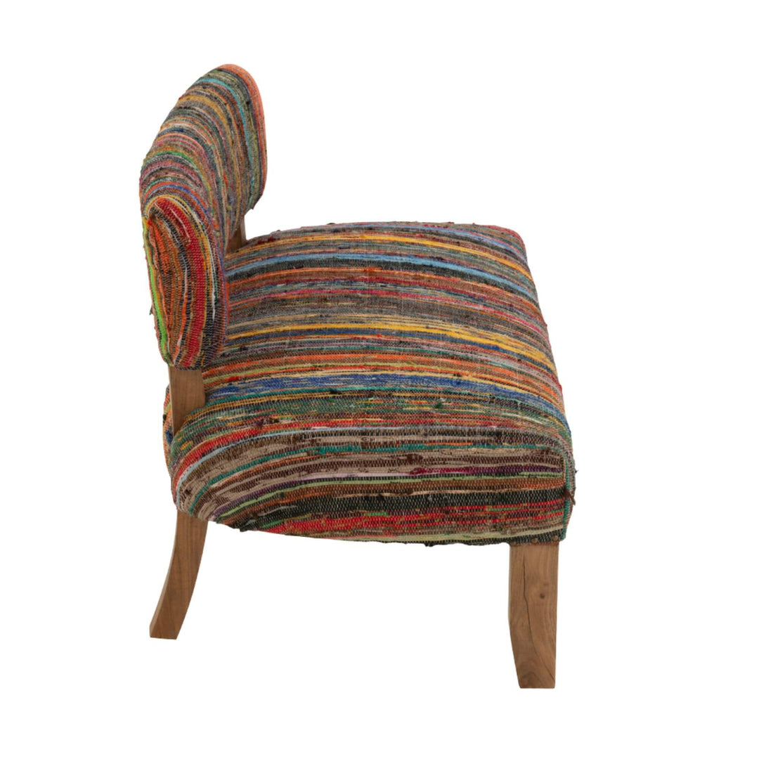 Close-up of the chindi weave texture on the Farsha Sofa.