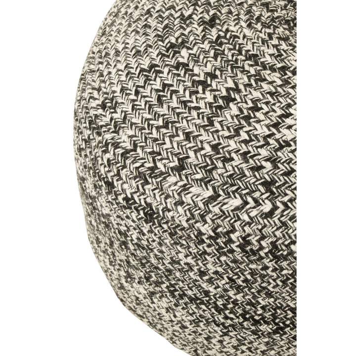 Close-up of the Fiona Outdoor Puff showing detailed outdoor-safe weave.