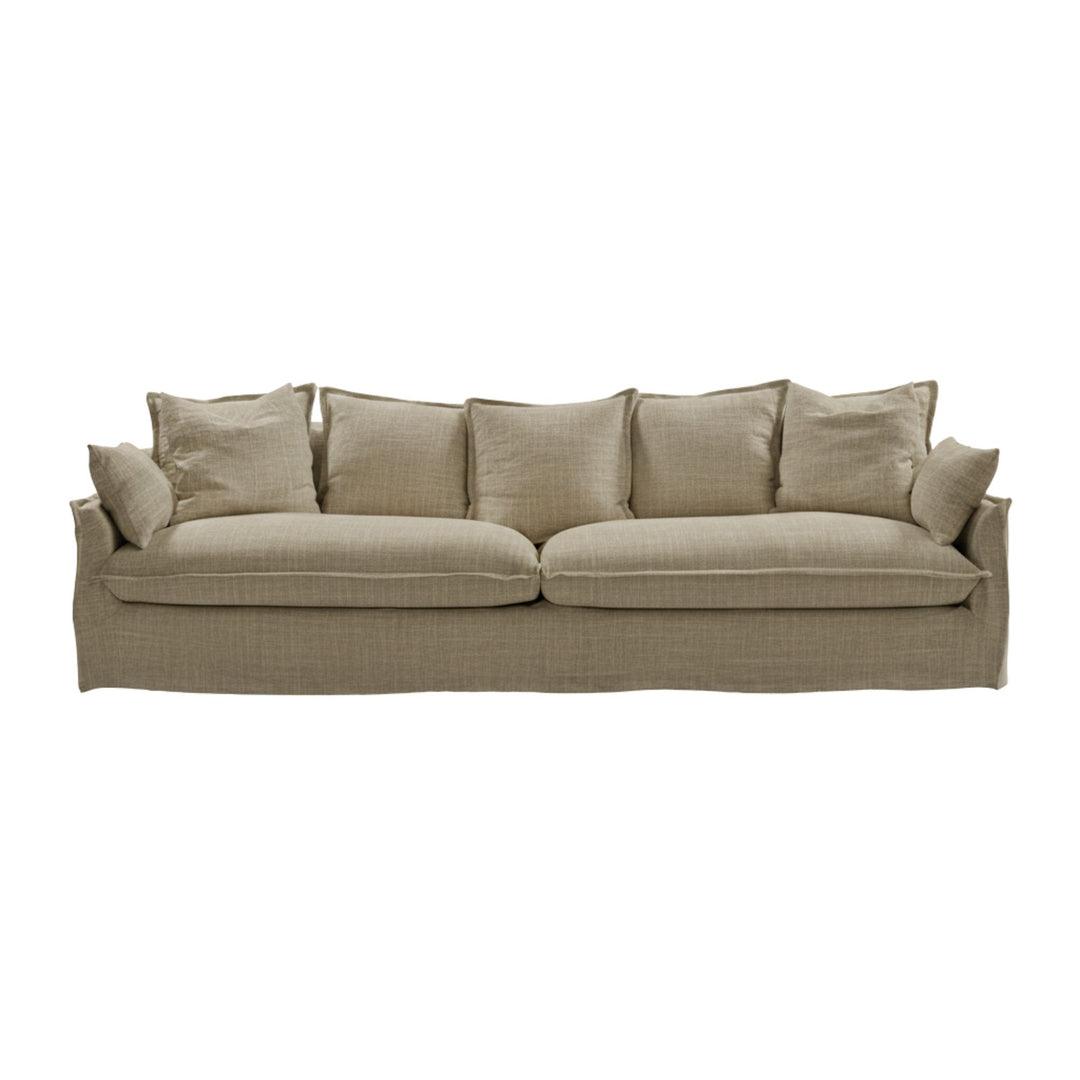 Firenze Sofa in grey linen with fully removable covers.