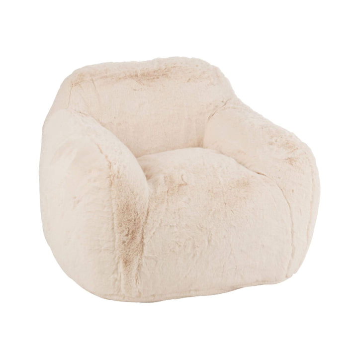 Angled view of the Fluff Sofa 1-seater highlighting plush cushioning.