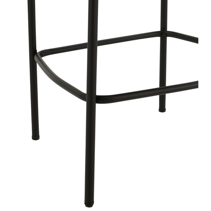 Detail view of Gelia Bar Stool seat upholstery showing fabric texture.